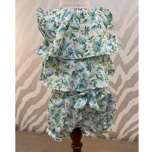 Mayoral Floral Short Romper